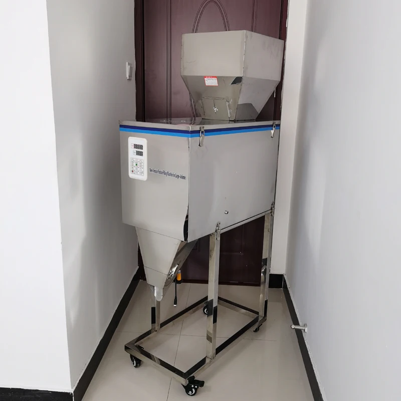 Macchina imballatrice intelligente per polvere di granuli con pesatura automatica, macchina imballatrice intelligente per semi di cereali, foglie di tè, sale e riso