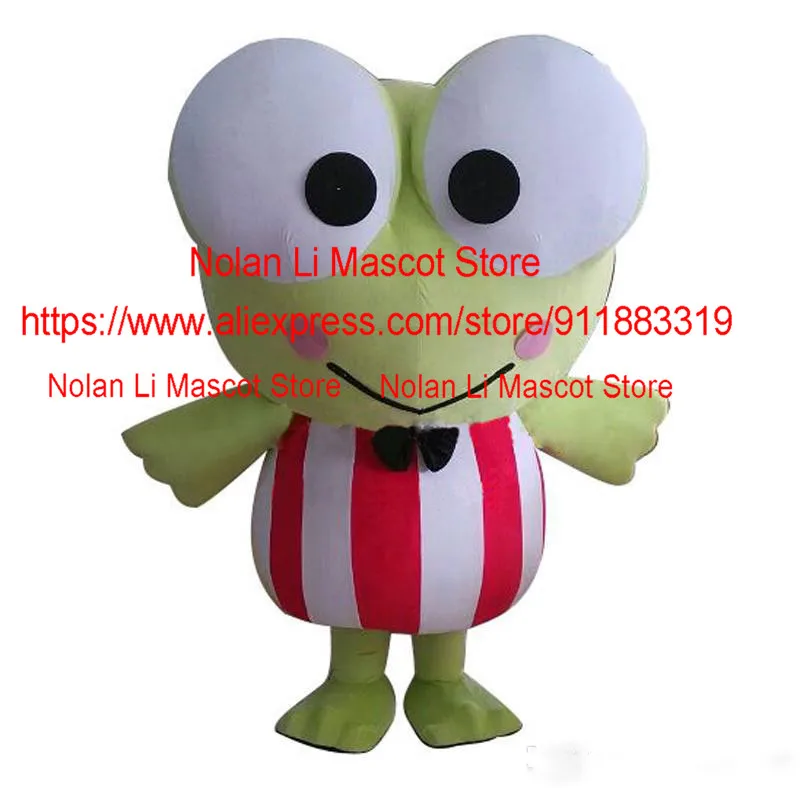 Factory Sale Cute Big Eyes Frog Mascot Costume Cartoon Set Adult Size Cosplay Birthday Party Advertisement Christmas Gift 1179