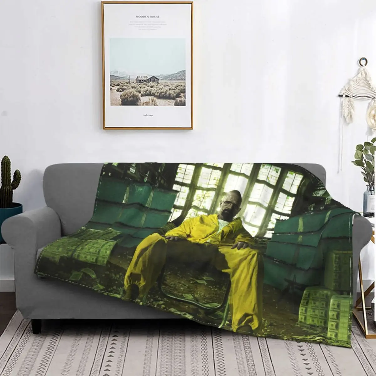 

Breaking Bad Walter White Blanket Bryan Cranston Crime Flannel Breathable Throw Blankets for Bedding Lounge Spring Autumn