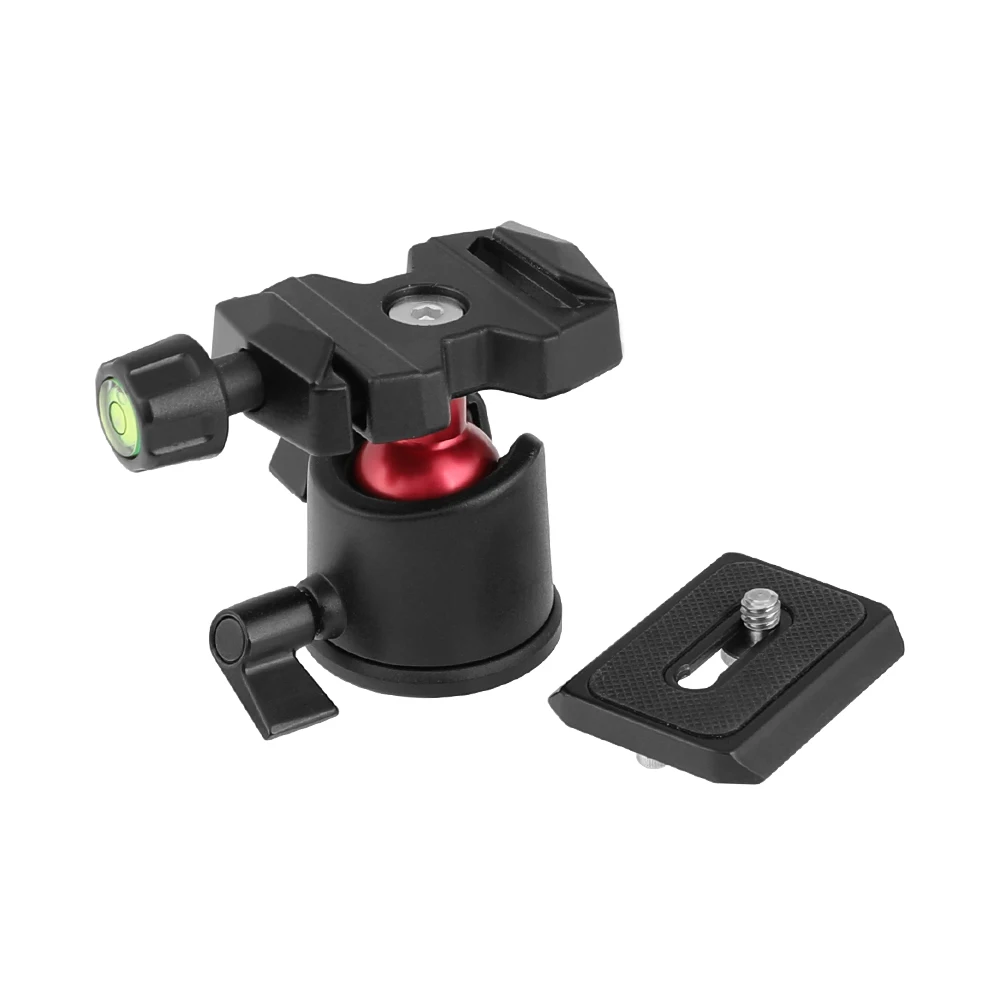 Kayulin Mini Ball Head Tabletop Tripod Stand Adapter With A Quick Release Plate For Canon Nikon Sony Dslr Camera Camcorder