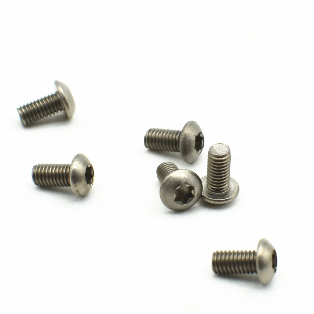 Titanium Bolts M3 M2 M2.5 6 8 10 15 20mm Torx Drive T5 T6 T8 T10 Titanium Screws Ti Fastener 10pcs