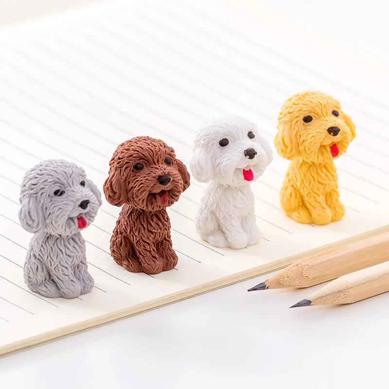 1 PCs cute Teddy dog eraser pencil eraser student stationery wholesale