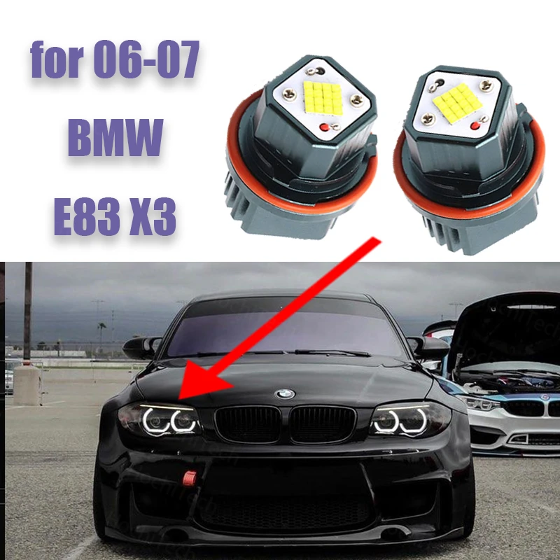 High Quality 16 LED White LED Light Bulb 160W/pair IP65 for 06-07 BMW E83 X3 LED Angel Eyes Marker