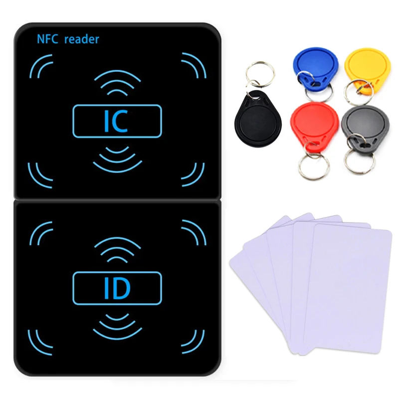 

RFID Copier Duplicator 125KHz Key Fob NFC Smart Card Reader Writer 13.56MHz Encrypted Programmer USB UID T5577 EM4305 Cards Tags