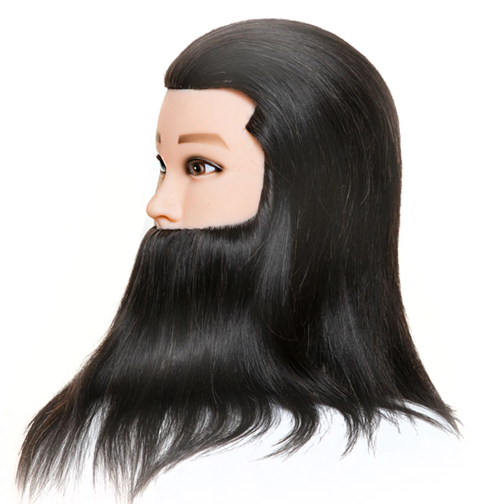 TinasheBeauty Male Mannequin Head With 100% Human Hair For Cutting Practice Hairdresser Hairstyles Salon School Training Head