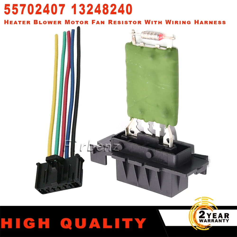 55702407 13248240 Heater Blower Motor Fan Resistor With Wiring Harness For Vauxhall Corsa D/Mk3 For Fiat Punto Evo Qubo