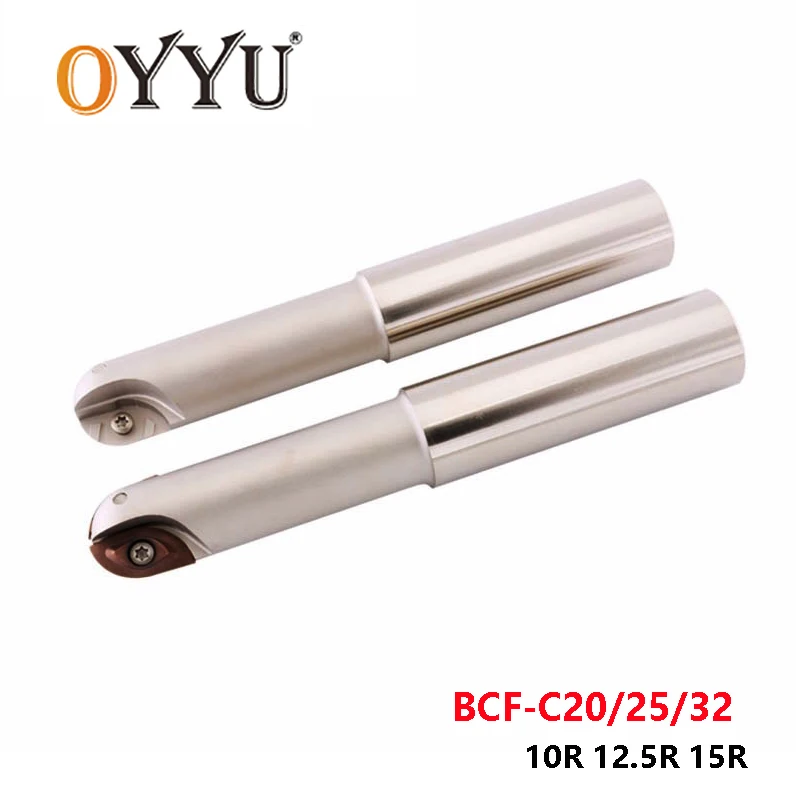 

OYYU Ball End Milling Cutter RCF C20 C25 C32 10R 12.5R 15R CNC EndMill Holder Lathe Rod use Willow Leaves Carbide Inserts ZCEW