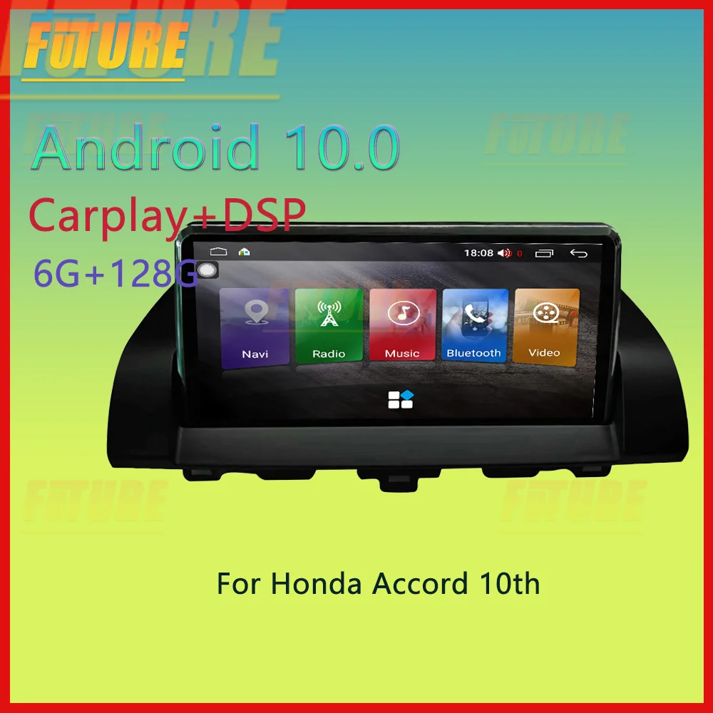 

128G Android 10.0 For Honda Accord 10 2018 2019 Car Multimedia Player GPS Navigation Video DVD Radio Stereo 2 Din DSP Head Unit