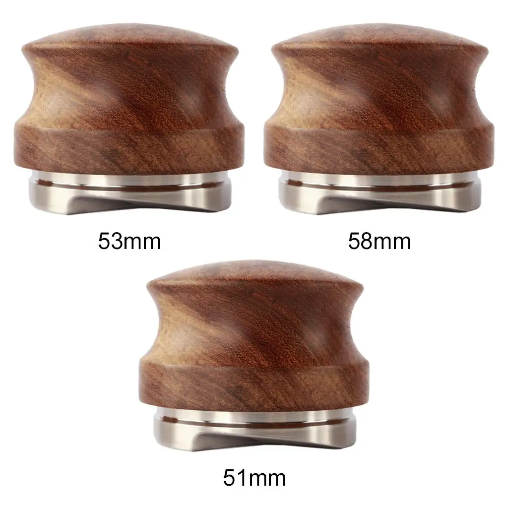 กาแฟจำหน่ายกาแฟ Tamper Leveler ค้อนสามมุมสีเหลือง Rosewood ปรับได้สำหรับกาแฟ