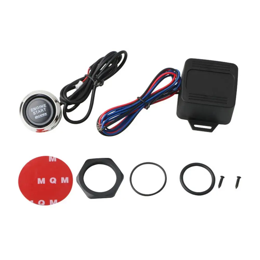 Universal 12V Car Keyless Entry Engine Start Alarm System Push Button Starter Stop Auto Accessories