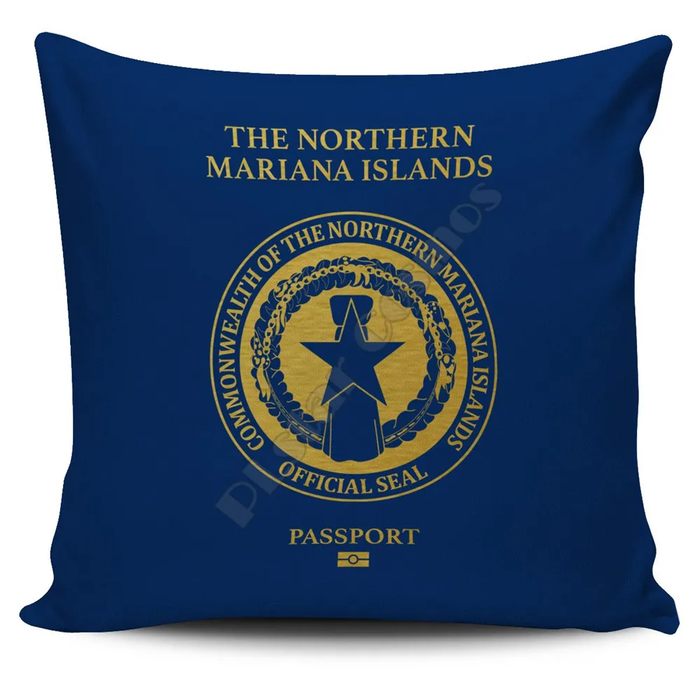 The Northern Mariana Islands Pillow Cover Passport Version Pillowcases Throw Pillow Cover Home Decoration