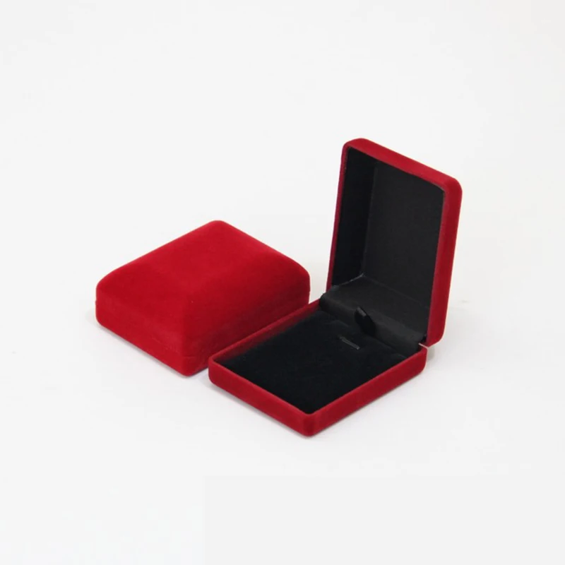 Bride Necklace Pendant Box Wholesale Quality Velvet Wedding Jewelry Gift Case Trinket Display Holder Large Earrings Storage Box