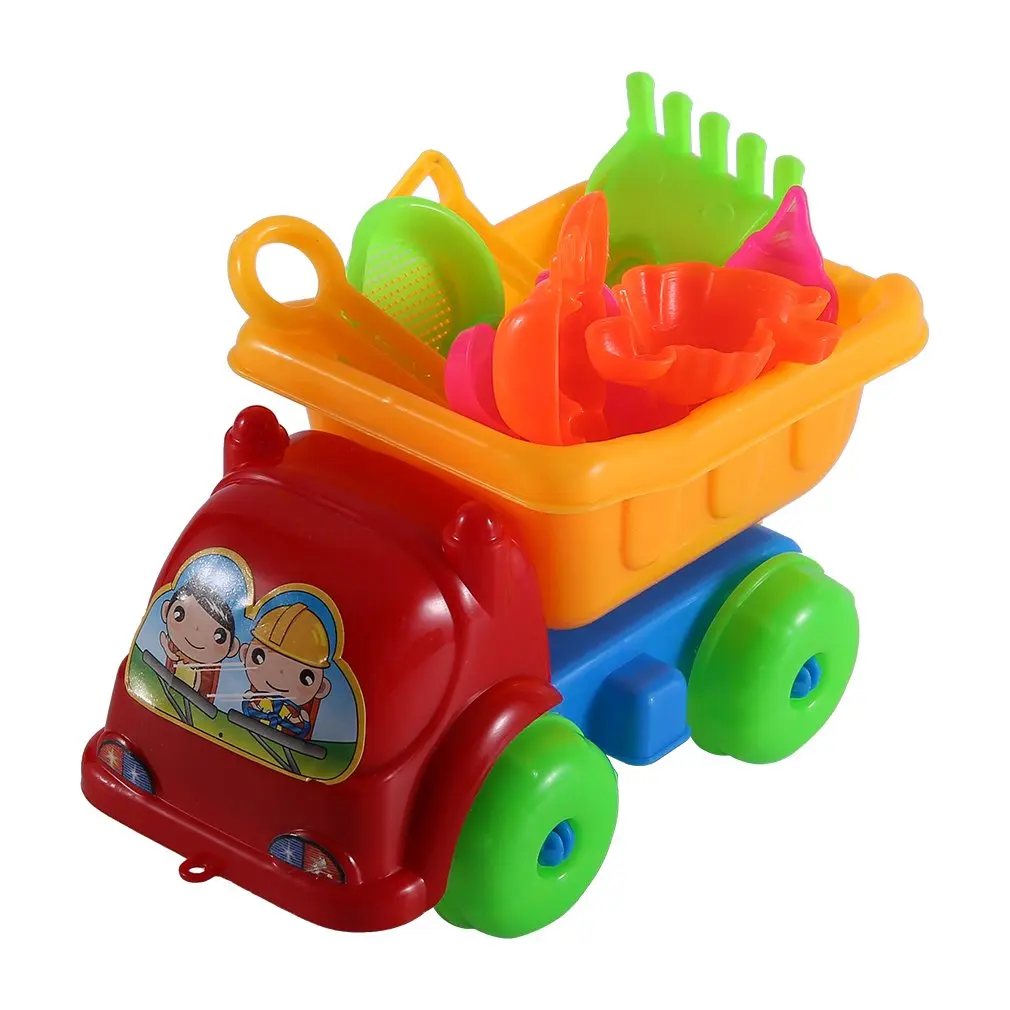 11Pcs/set Children Kids Beach Toys Set Summer Sand Play Sand Dredging Tools for Beach Play Sand Water Game Play Cart Toys