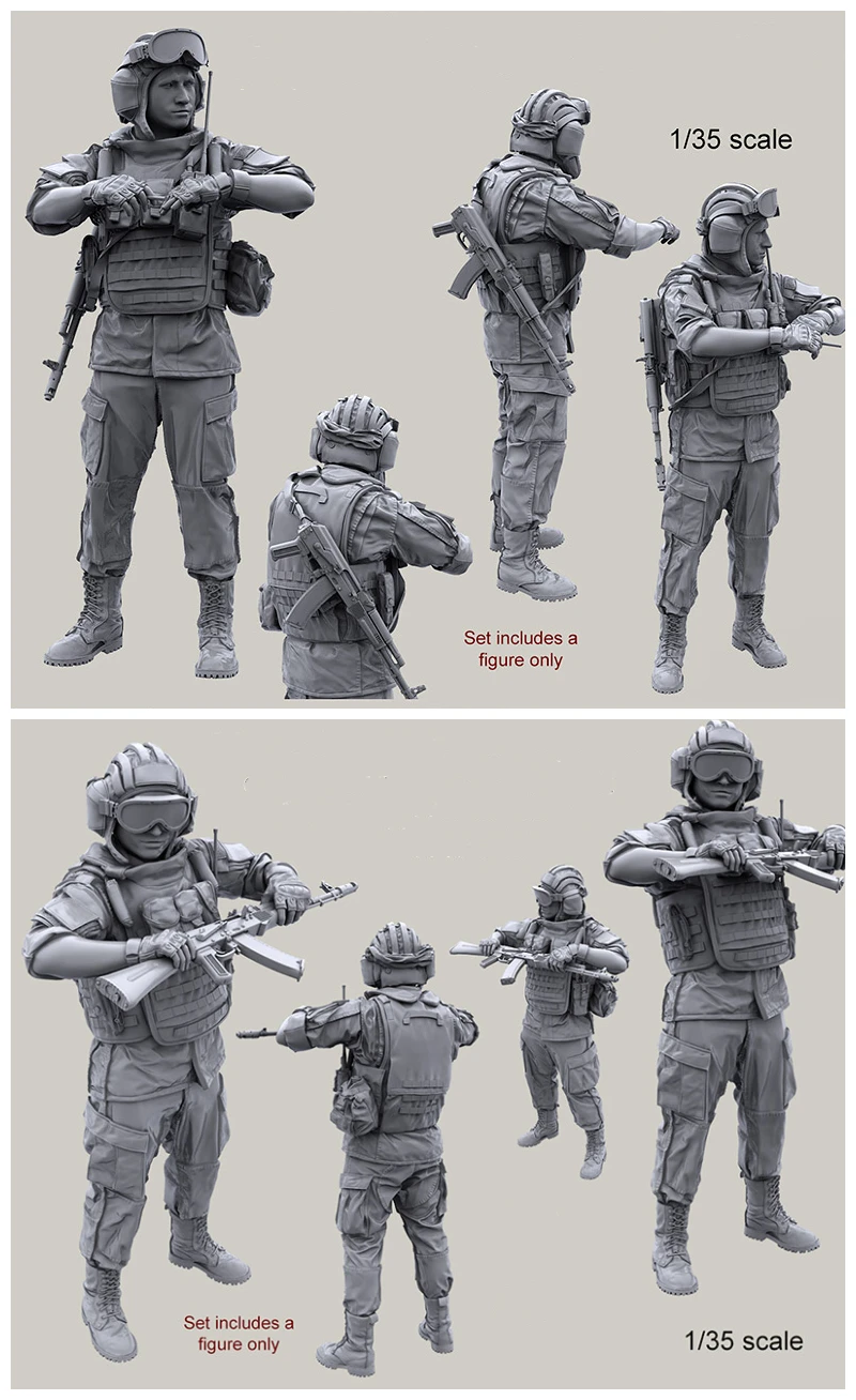 1/35 Resin Model Figure GK .A group of eight Russian soldiers.Unassembled and unpainted kit