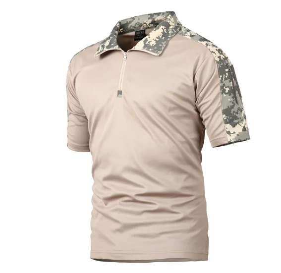 Mannen Tactische Militaire Camouflage Korte Mouw Ademend Snel Droog Uniform Army Combat Casual Ademende Polo Shirt