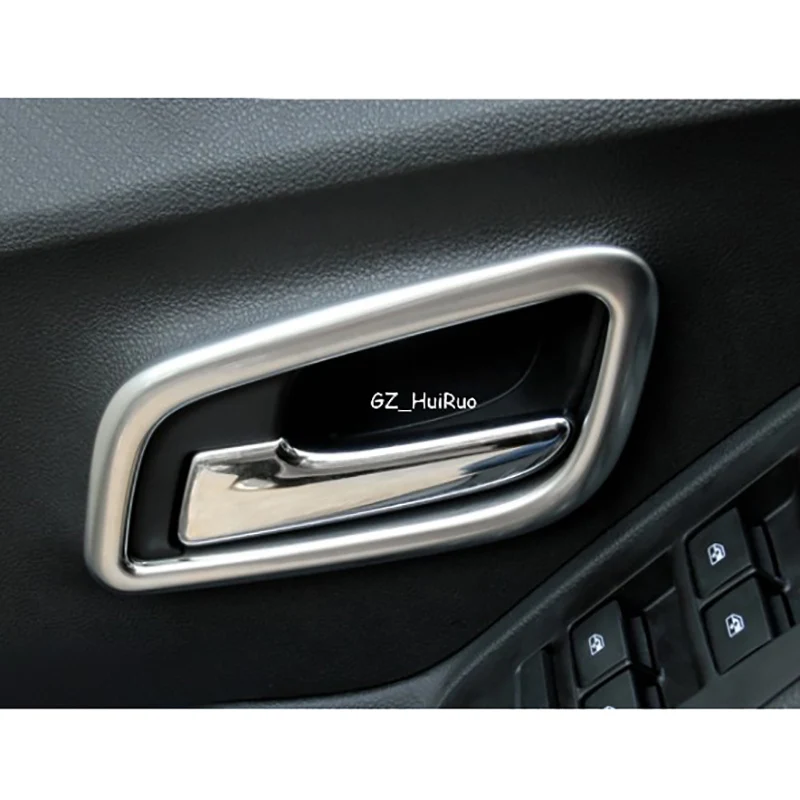 Inner door handle bowl cover decoration box ring for Chevrolet tracker trax auto accessories chrome Door Handle Frame Cover Trim