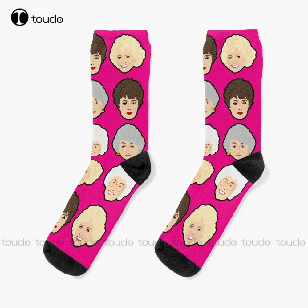 

New Dorothy, Blanche, Rose And Sophia Pink Socks Socks Running Socks Womens Personalized Custom Unisex Adult Socks Teen Socks