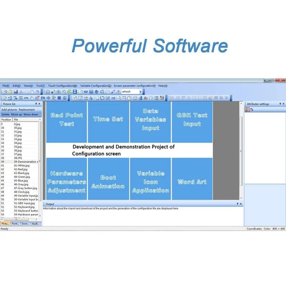 LCD táctil programable Industrial, 8,0 pulgadas, con placa controladora, compatible con cualquier microcontrolador