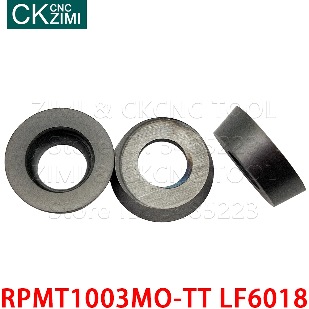 RPMT RPMT1003MO-TT LF6018 초경 인서트 금속 선반 절삭 공구 외부 원형 밀링 인서트 CNC 선반 절단기 공구