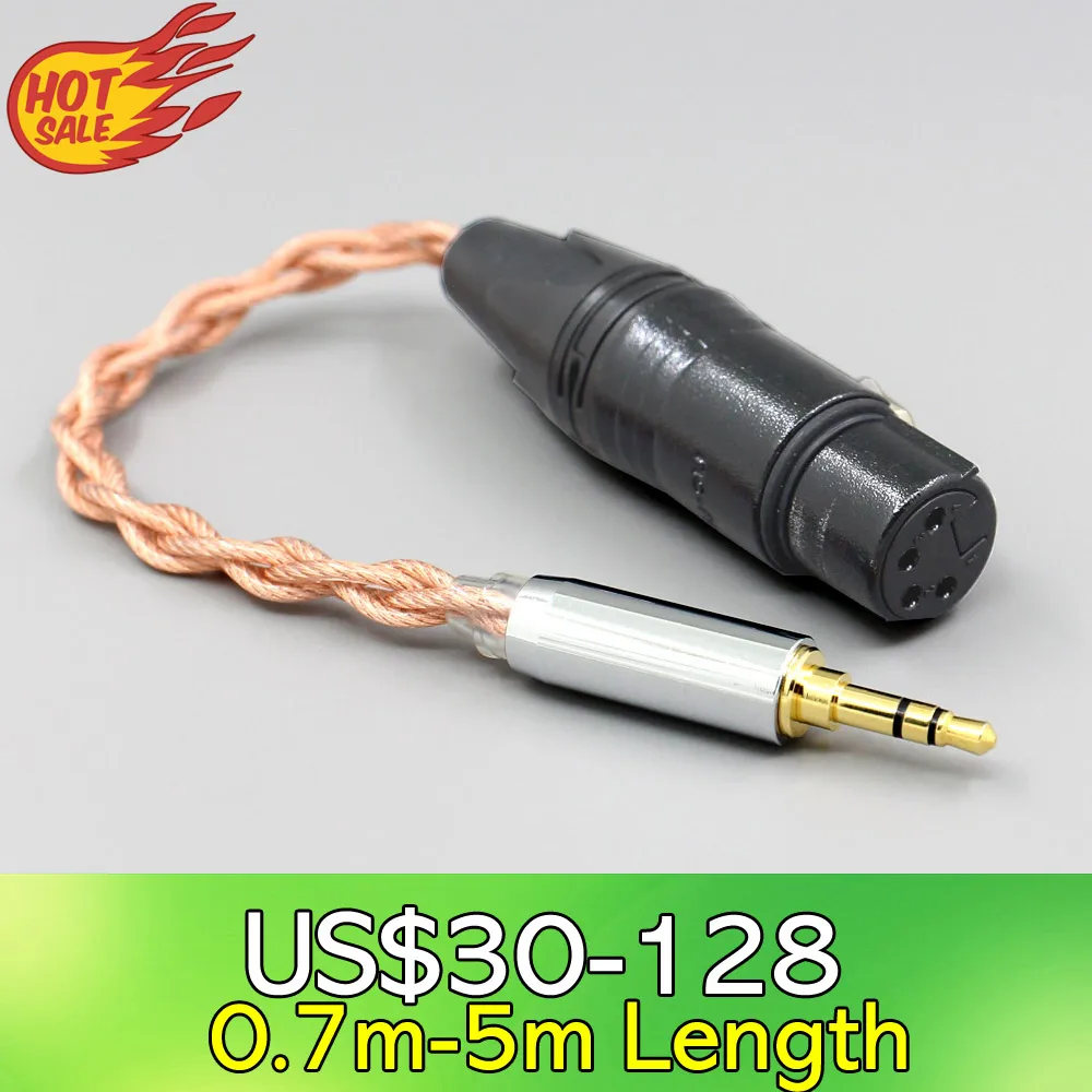 

LN007806 Graphene 7N OCC Shielding Coaxial Mixed Earphone Cable For 3.5m 2.5mm 4.4mm 6.5mm To XLR 4 pole Female