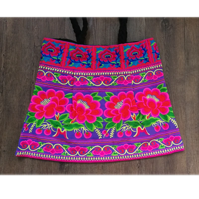 Naxi.Hani Double Sided Embroidered Women Bags Large size Canvas Bags Ethnic Shoulder bags