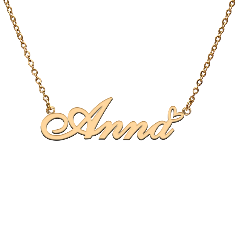 

Индивидуальное ожерелье с именем для Анны, лучшие друзья, день рождения, Рождество, дни матери, ювелирные изделия, подарки