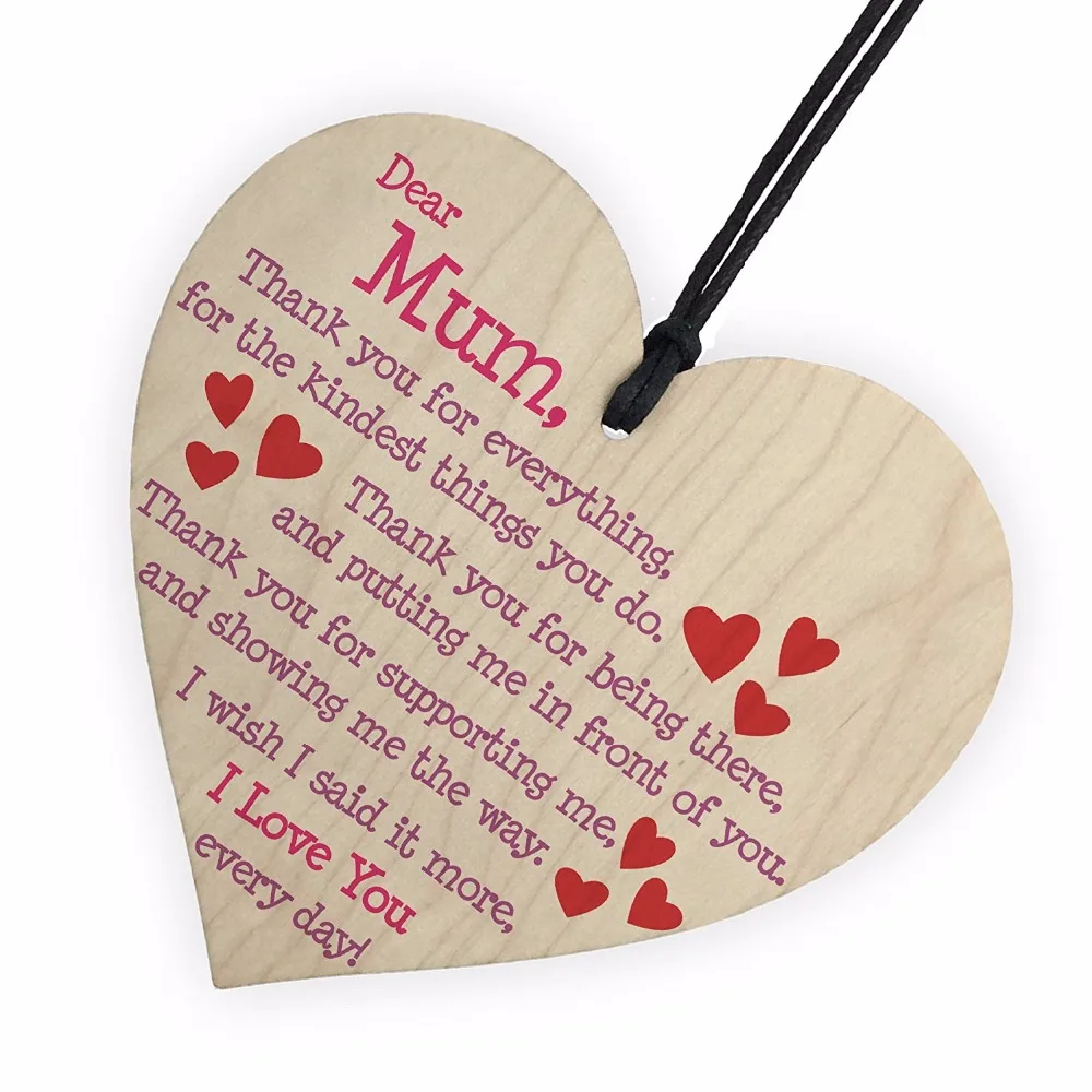 

44 Styles Wooden Hanging Heart Plaque Mum Dad Friendship Love Sister Brother Teacher Wedding Couple More Styles Christmas Gift