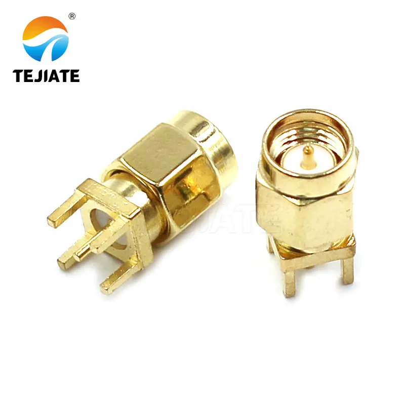 1 Chiếc SMA-JE-JWE Ăng Ten Đế Kết Nối Thẳng/Uốn Cong Đầu Vuông Chân Đế Adapter PCB Ổ Cắm