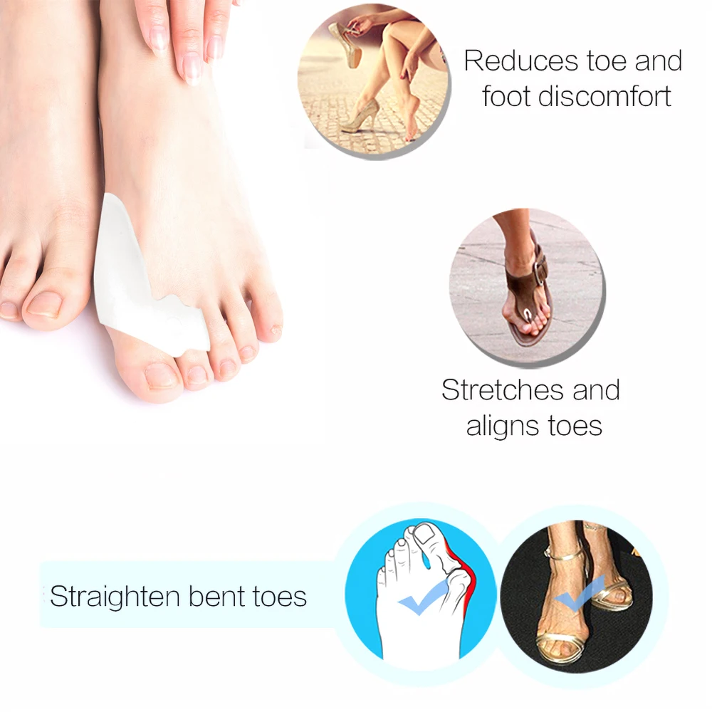 Soft Bunion Corrector Toe Separator Corrector Device Toe Corrector Hallux Valgus Foot Care Pedicure Orthotics Foot Care Tool