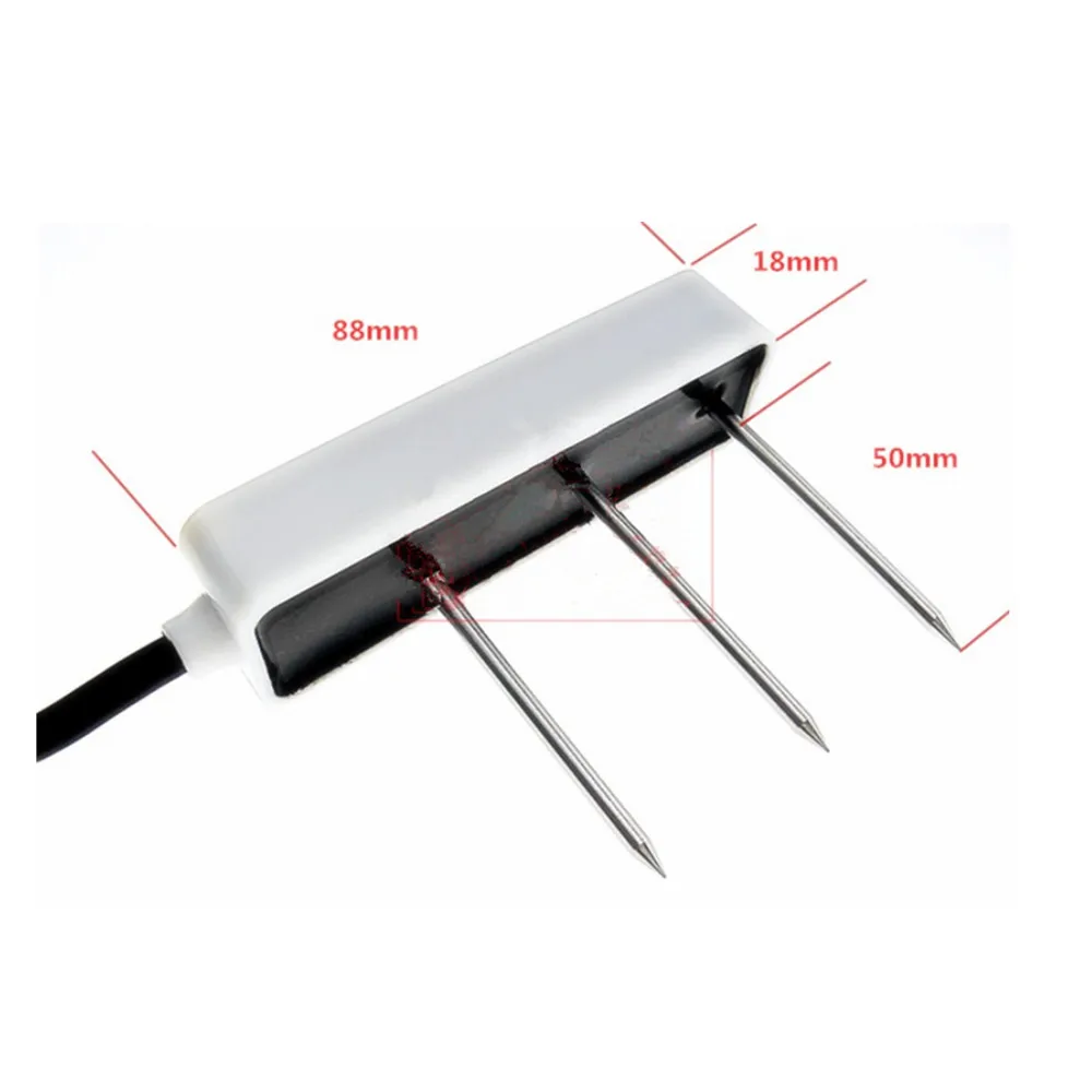 Taidacent SDI-12 Humidity Temperature Sensor Transmitter Soil Moisture Meter Probe 4-20mA/0-2V/RS485 Modbus for Agriculture