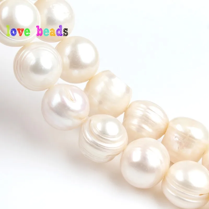 AAA Natural Pearls Beads 12-13mm Real Freshwater Pearl Bead Loose Pearl For DIY Bracelet Necklace Jewelry Making 14\