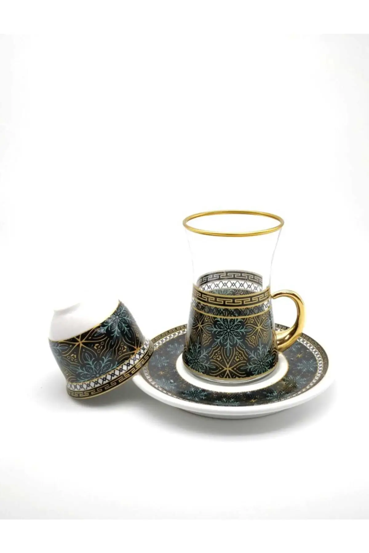 

Uras 18 Piece 6 Personality Pattern Tea Team English Tea Cup Glass Cup