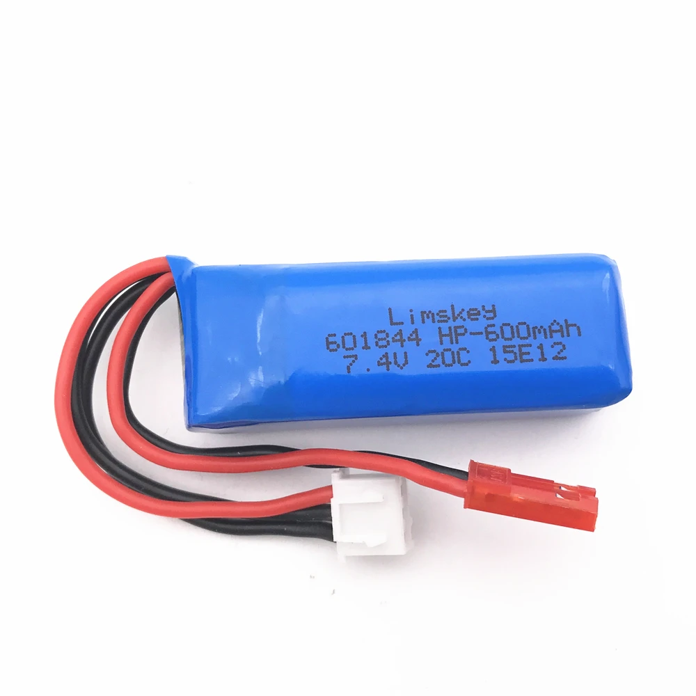 7.4V 600mAh 20C Lipo Battery for WLtoys K969 K979 K989 K999 P929 P939 RC Car Parts 2s 7.4v Battery 2pcs/lots