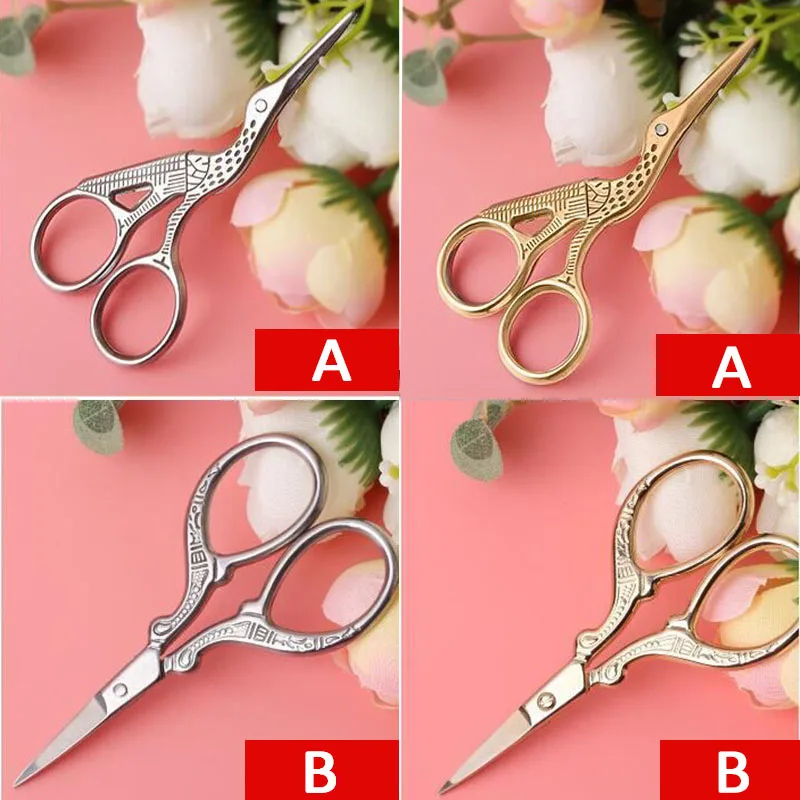 Crane Mouth Scissors cross stitch Vintage Craft Sewing Scissor Cutting Fabric Stainless Steel Crane retro handmade Scissors