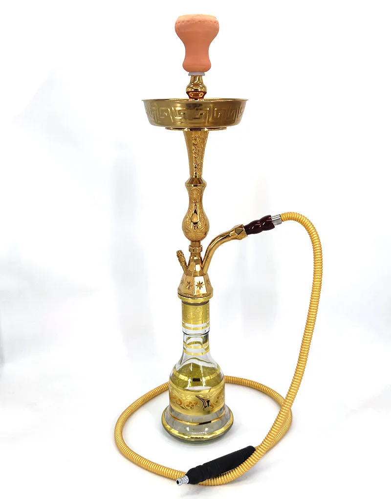 Factory Source Arabian Hookah Set Large Egyptian Style Golden Hookah Shisha Smoking Accessories