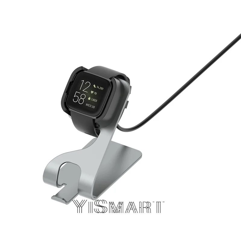 Estación de carga de escritorio para Fitbit Versa 2, soporte de Base de reloj inteligente, Cable de carga USB, soporte de Metal, Versa 2 SE