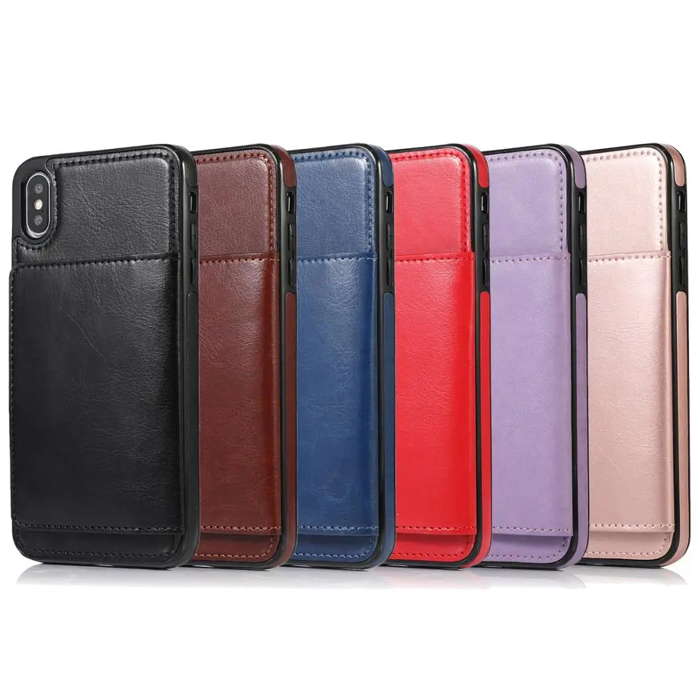 Retro PU Leather Phone Case for iPhone 13 12 11 Pro X XS Max XR 8 7 6 6s Plus Case Multi Card Holders Cover