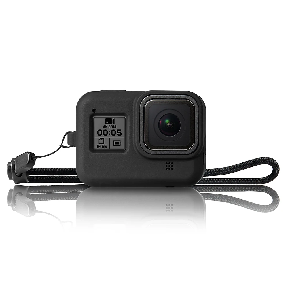 Мягкий силиконовый защитный чехол с черной рамкой для Gopro Hero 8