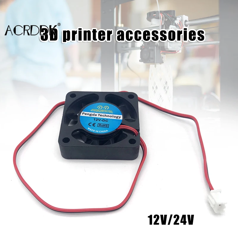 Silent Mini Cooling Fan for 3D Printer Brushless Quiet Cooler DC 12V /24V Power Radiator Mini Fan 40x40x10mm Cooling Accessories