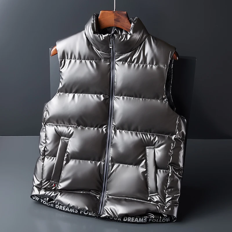 8XL Men Winter Vests Hat Detachable Down Vest Casual Waistcoat Sleeveless Jackets Male Hooded Vest Outwear Warm Coats Windproof