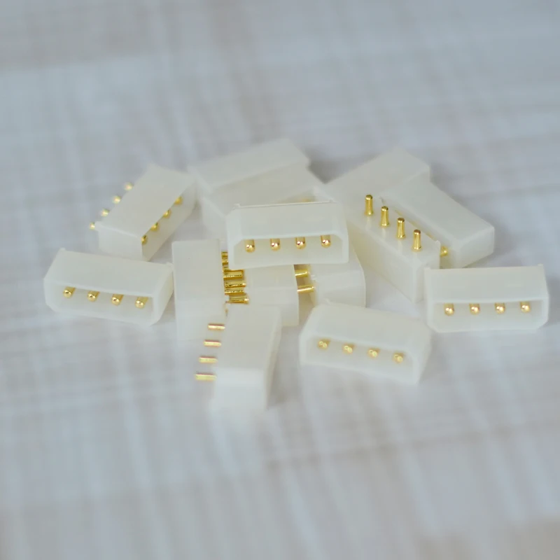 

Large 4pin connector male plate end large 4D gold plated connector