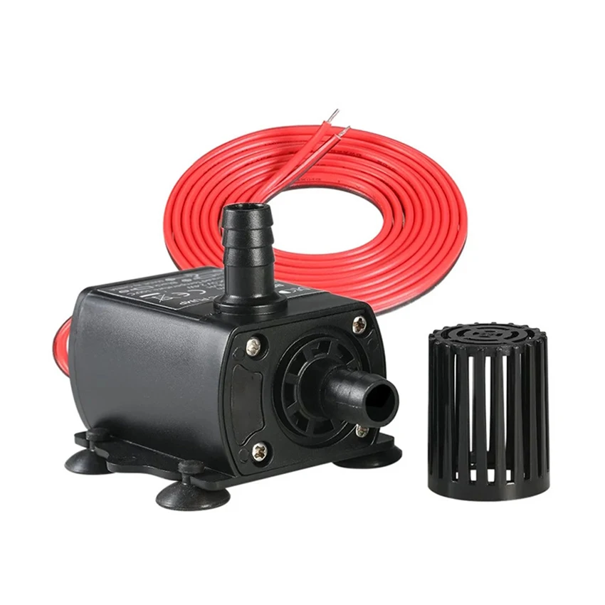 QR50E Mini Brushless Water Pump, Water Cooling Pump for Submersible Fountain Pool Garden, Home Decor, DC 12V, 5W