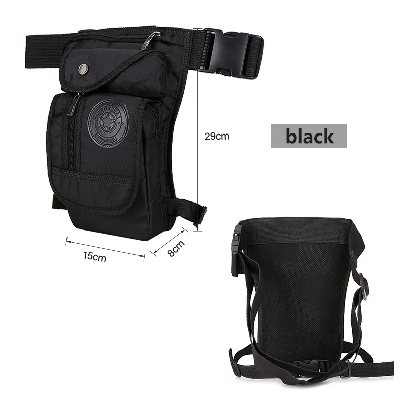 Leg Bag Men\'s Waist Bag Utility Belt Pack Pouch Male Hip Motorcycle Riding Leggings Thigh Bags Tactical Combat Fanny Pack