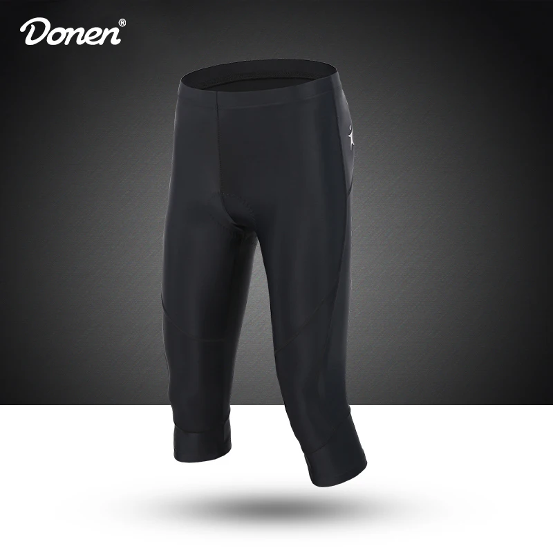 DONEN Summer Quick Dry Women Cycling Cropped  Pants With 6D TPI Pad Lycra Bicycle Pants Women Cycling Pants Black Ropa Ciclismo