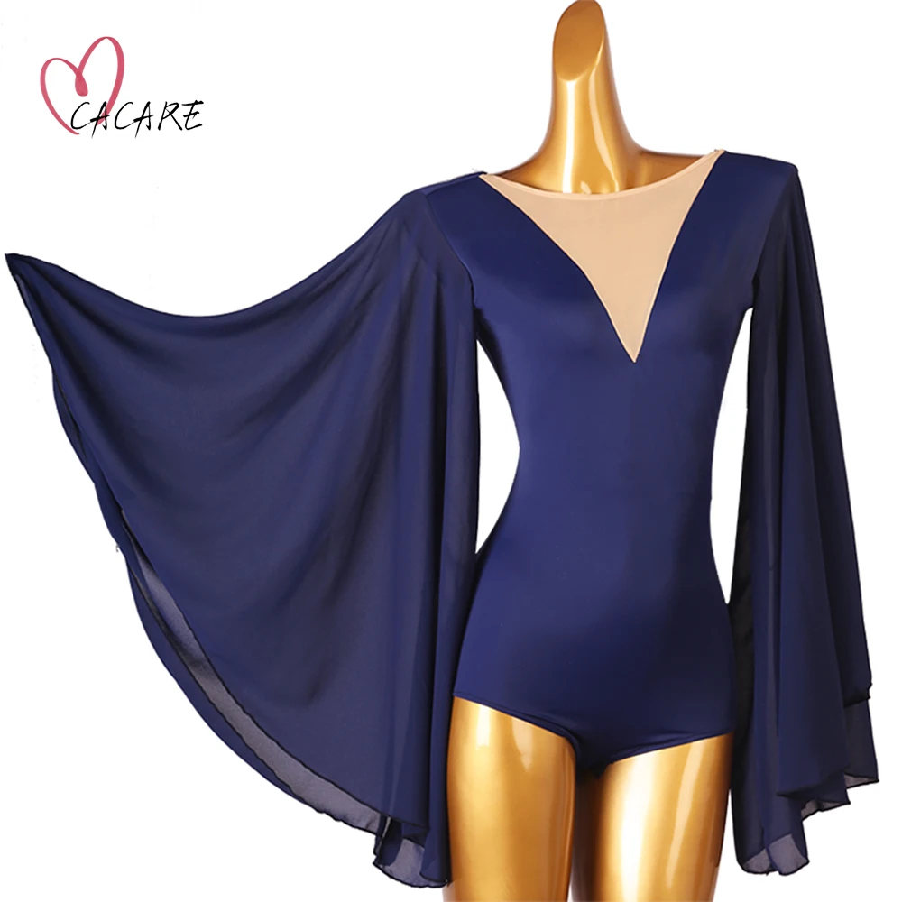 Bodysuit para a competição de dança de salão vestidos de dança de tango valsa padrão flamenco vestir traje corpo d1051 latin