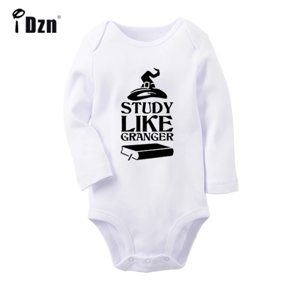 Study Like Granger KINDNESS Is So GANGSTER Shenanigan Enthusiast Newborn Baby Outfits Long Sleeve Jumpsuit 100% Cotton