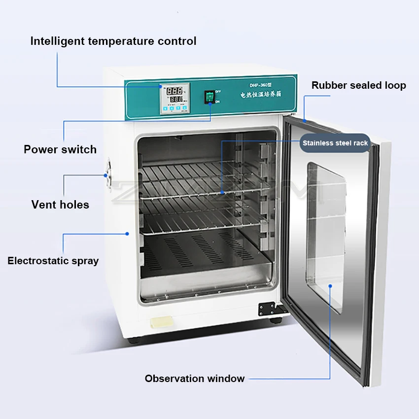 63L cyfrowy inkubator laboratoryjny podgrzewany elektrycznie inkubator o stałej temperaturze inkubator mikrobiologiczny 300W 220V