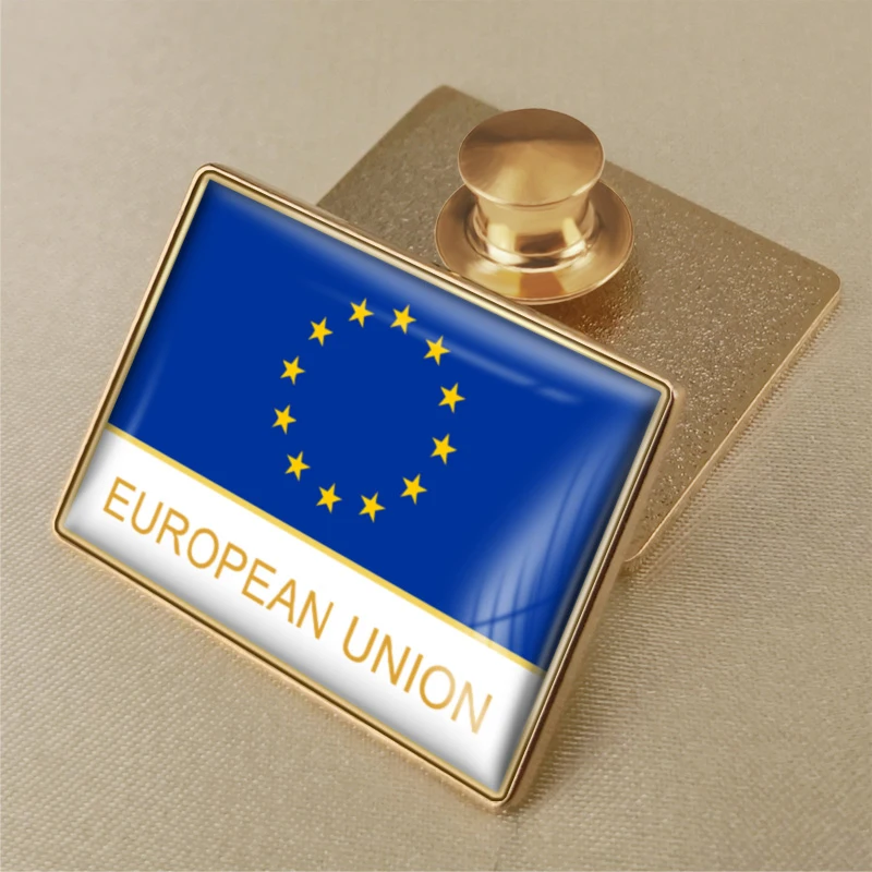 European Union Flag Brooches Badges Lapel Pins
