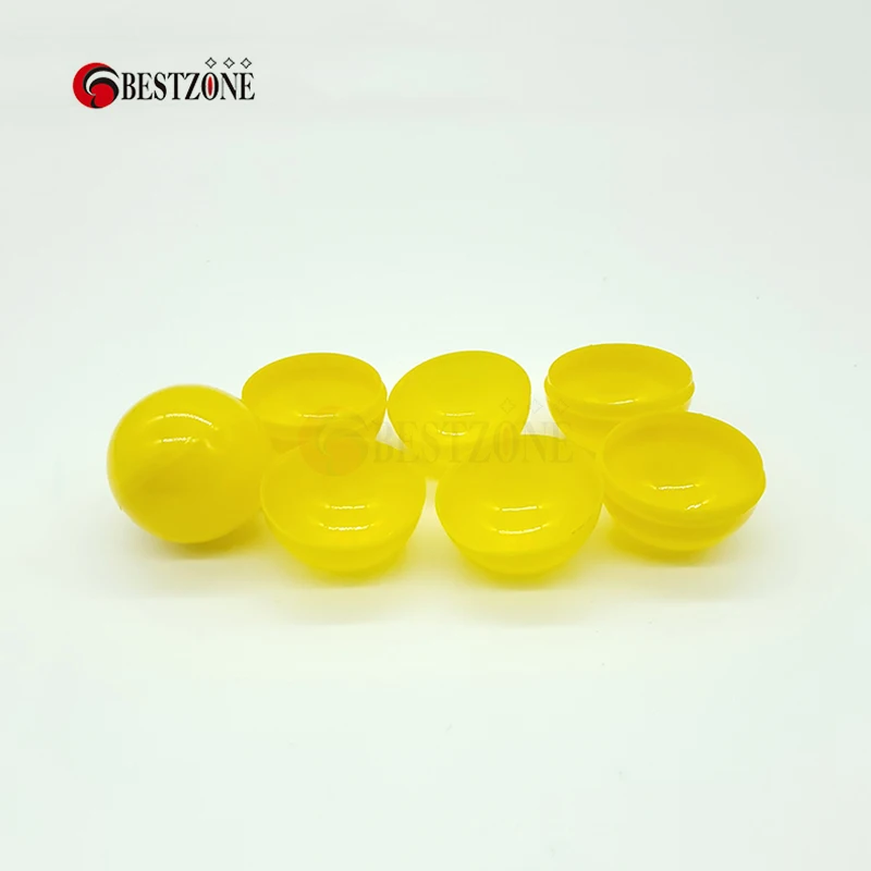 Jouet en plastique africain PP pour enfants, capsules souples et rondes, distributeur automatique d'extérieur amusant, diamètre 40mm, jaune, 20 pièces par lot