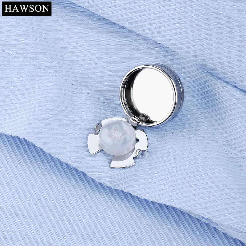 Blue & Black Enamel Men Cufflinks Button Cover Mens Wedding Dress Cover Buttons Jewelry Elegance Cuff Links